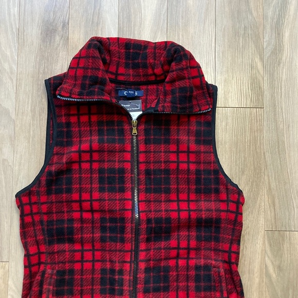 Offer$15 Chaps vest fleece checkered plaid print zip front vest with pockets S - Picture 4 of 17